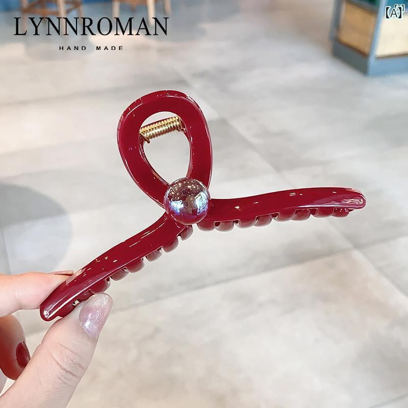 レディース　レディース　アクセサリー　オシャレ　上品 ハイエンド レッド ブライダルヘア アクセサリ..