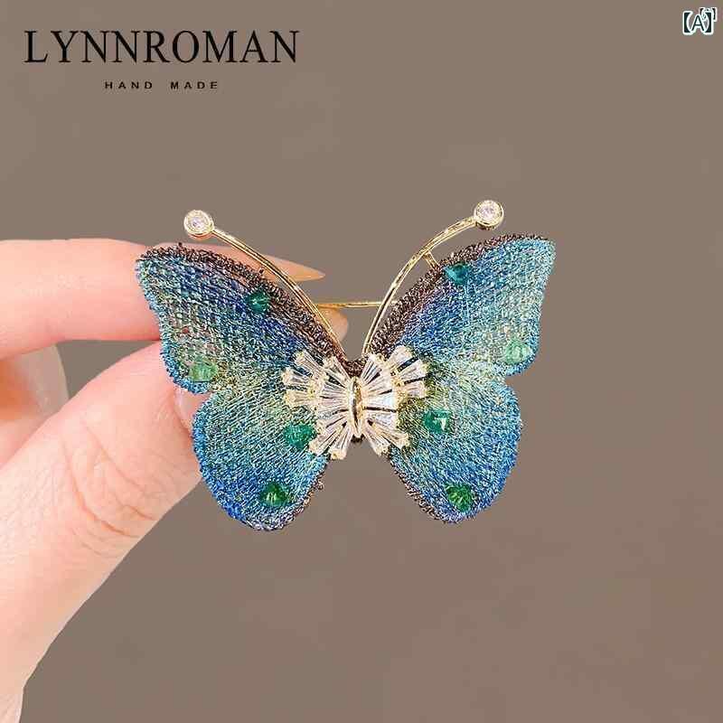 レディース　レディース　アクセサリー　オシャレ　上品 ハイエンド 刺繍 蝶 ブローチ チャイナ ドレス 漢服 アクセサリー 衣類 コサージュ