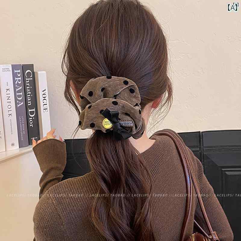 レディース　ファッション　レディース　オシャレ　綺麗　アクセサリー 韓国 秋冬 ベルベット ドット ..