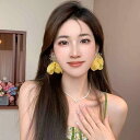 レディース ファッション レディース オシャレ 綺麗 アクセサリー 秋冬 雰囲気 誇張 花 蝶 イヤリング ハイエンド スーパー フェアリー