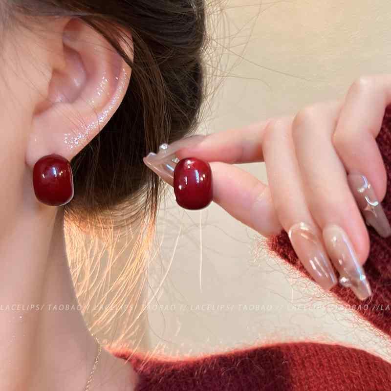 レディース　ファッション　レディース　オシャレ　綺麗　アクセサリー アンカー レッド 秋冬 ハイエン..