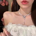 レディース ファッション レディース オシャレ 綺麗 アクセサリー Fairy Butterfly 立体 蝶 タッセル パールネックレス レディー スクール ハ...