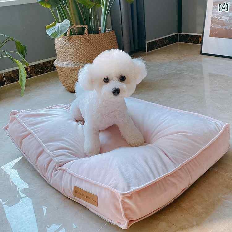 Pet Goods - 犬 小屋 取り外し 可能 洗える 冬 暖かい 中型 大型 犬用 テディ ペット ゴールデンレトリバー ベッド マット 用品