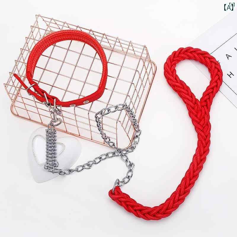 犬用 リード チェーン 噛みつき 防止 防 爆 ゴールデンレトリバー アラスカ中 大型 ロープ 鉄製 首輪