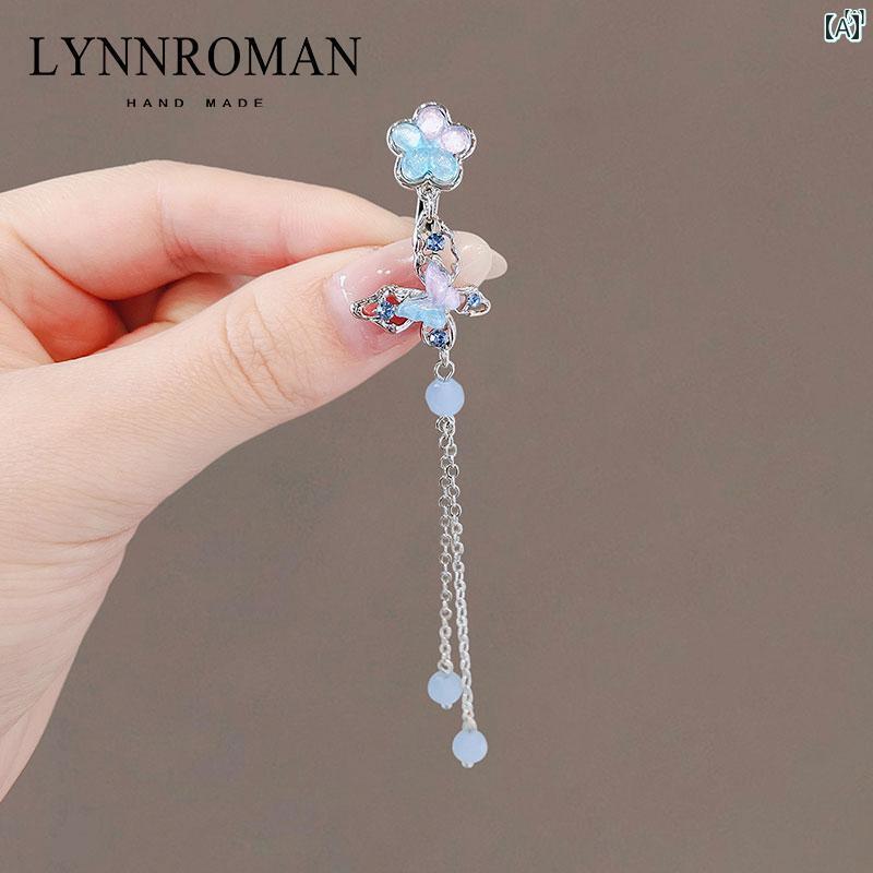 レディース アクセサリー　小物　かわいい　綺麗　ファッション　オシャレ LYNNROMAN レトロ 花 蝶 チ..