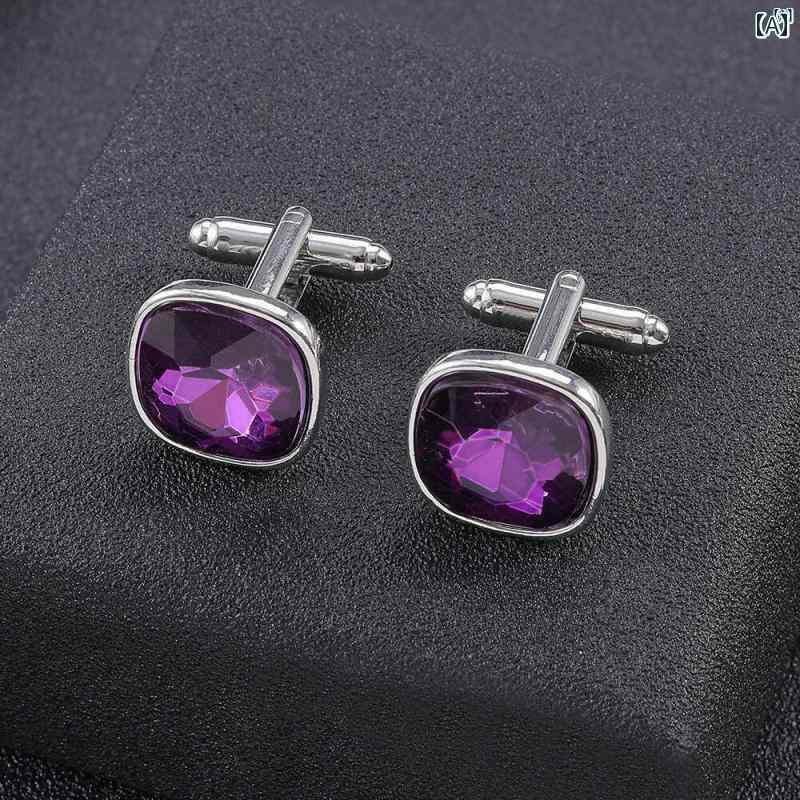 ユニセックス 男性 レディース アクセサリー オシャレ フランス製 メンズ シャツ カフス 合金 素材 ピン マルチ カラー オプション メタル ボタン ビジネス