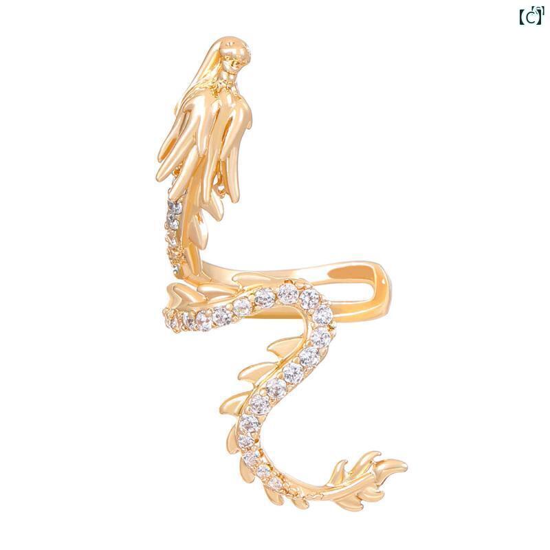 ユニセックス 男性 レディース アクセサリー オシャレ ピアス し 龍形 耳骨 クリップ シンプル イヤリング 中華風 メンズレディース 高級 イヤー