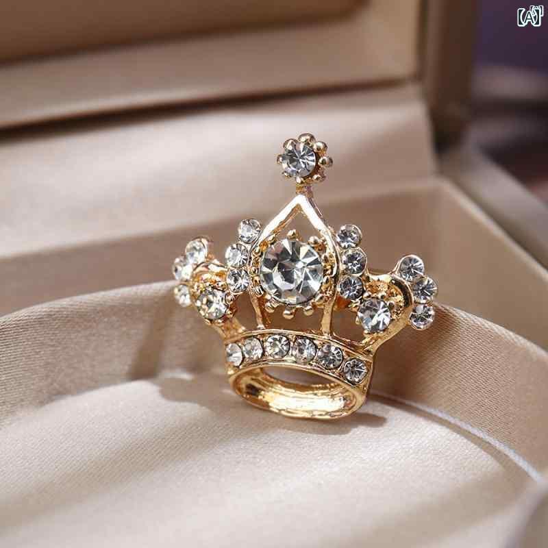ユニセックス 男性 レディース アクセサリー オシャレ 韓国 クラウン メンズ ブローチ アメリカ コサージュ アクセサリー スーツ 個性 シャツ ピンピン