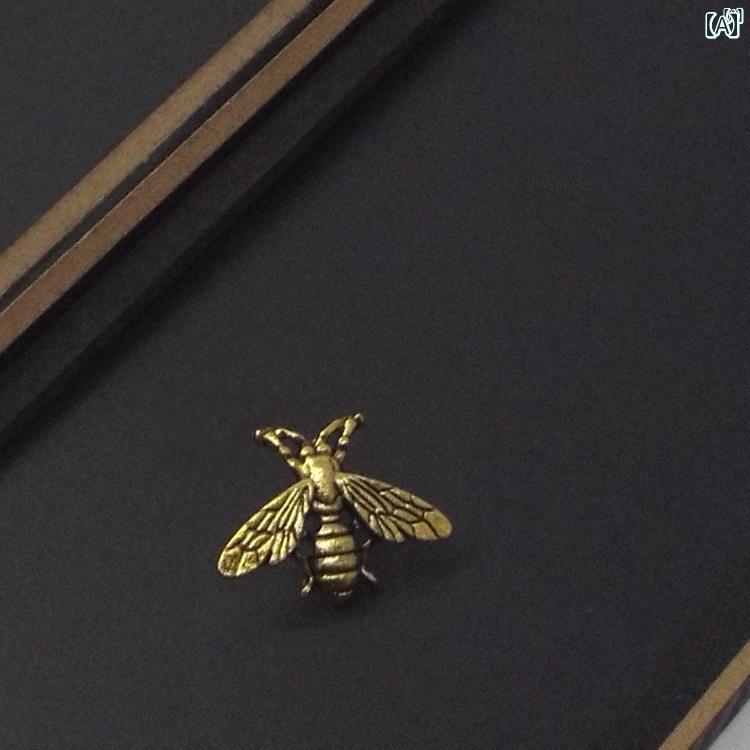 ユニセックス 男性 レディース アクセサリー オシャレ アメリカ ブローチ レトロ リトル ビー 合金 カラー ピン 兼用 シャツ スーツ アクセサリー シルバー