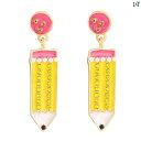 ユニセックス 男性 レディース アクセサリー オシャレ レディース シンプル カラーペンシル イヤリング 創造的 小柄 フレッシュ 文学的 興味深い エナメル