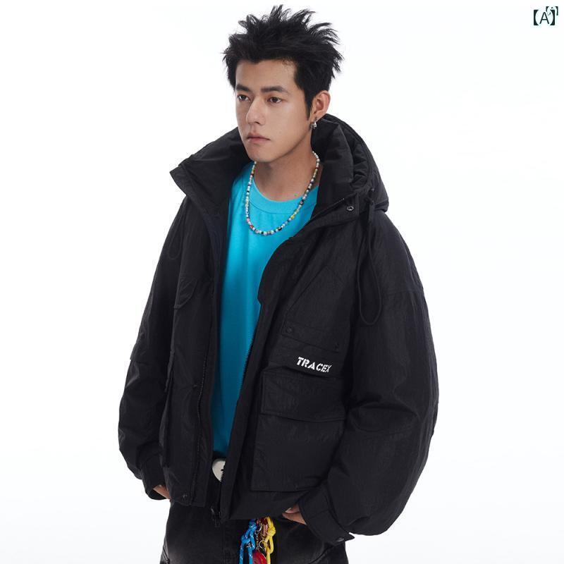 メンズ　ファッション　カジュアル アメリカン ジャケット ダウン 冬 厚手 暖かい ワークジャケット カップル 防寒着 アウトドア 防寒 服