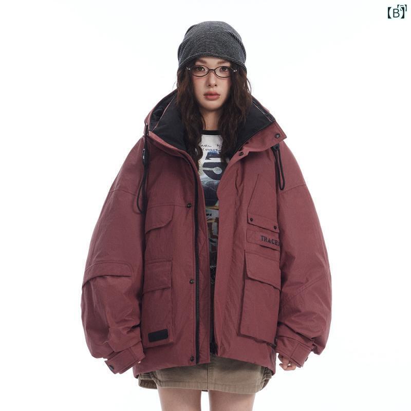 メンズ　ファッション　カジュアル アメリカン ジャケット ダウン 冬 厚手 暖かい ワークジャケット カップル 防寒着 アウトドア 防寒 服