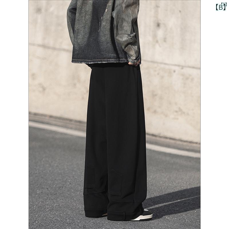 メンズ　ファッション　カジュアル リラックスウェア 厚手 ベルベット スウェットパンツ 冬 カジュアル パンツ アメリカン ストリート ドレープ 感 ワイド