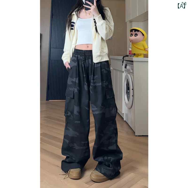 メンズ　ファッション　カジュアル 迷彩 オーバー オール 秋冬 アメリカン ストリート サイズ パンツ ストレート ワイド レッグ