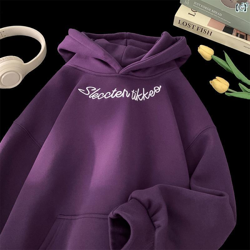 メンズ　ファッション　カジュアル 冬用 文字 刺繍入り ヘビーウェイト スウェットシャツ ティーンエイジャー ベルベット 厚手 暖かい ジャケット アメリカン レトロ フード付き トップ