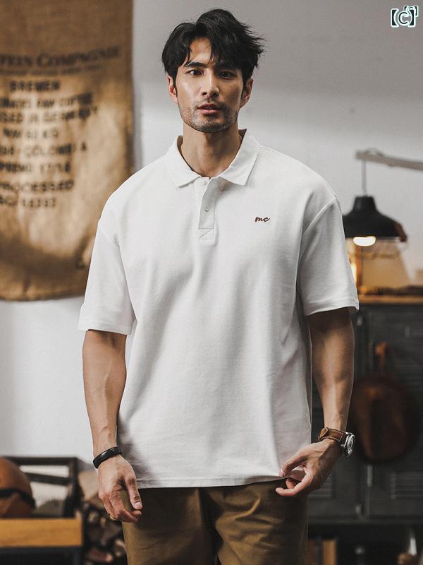 メンズ　カジュアル　男性　オシャレ かっこいい 薄手 メンズ ポロシャツ 半袖 Tシャツ 夏たり 大きいサイズ 五分袖