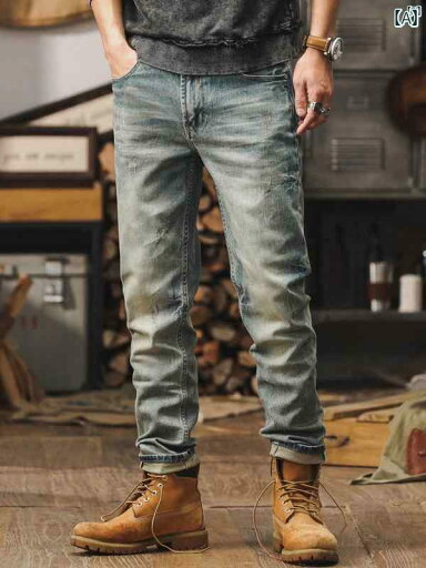 メンズ カジュアル 男性 オシャレ アメリカン レトロ ジーンズ メンズ ストリート ファッション ストレート パンツ スリムフィット ウォッシュ カジュアル メンズ カジュアル 男性 オシャレ アメリカン レトロ ジーンズ メンズ ストリート ファッション ストレート パンツ スリムフィット ウォッシュ カジュアル