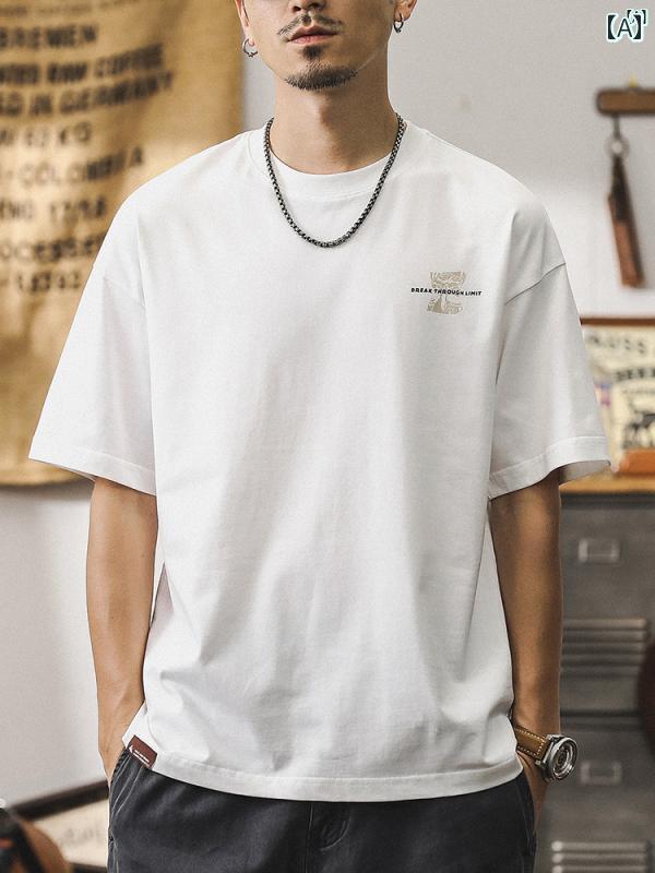 メンズ　カジュアル　男性　オシャレ ジェイ レノ 夏 半袖 アメリカ ホワイト t シャツ 男性用 カジュアル メンズ