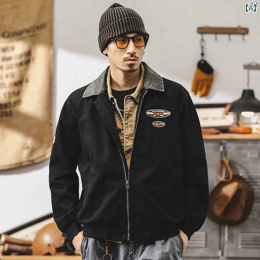 メンズ カジュアル 男性 オシャレ アメリカン レトロ デトロイト 作業着 ジャケット 秋 タフ ハンティングジャケット 屋外 カジュアル フライト メンズ カジュアル 男性 オシャレ アメリカン レトロ デトロイト 作業着 ジャケット 秋 タフ ハンティングジャケット 屋外 カジュアル フライト
