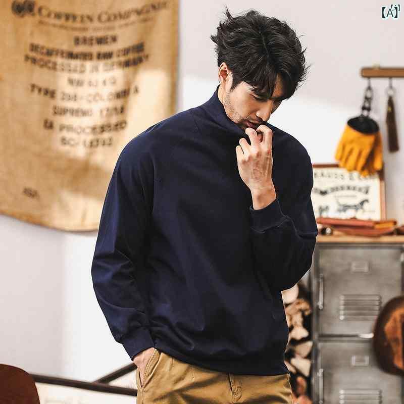 メンズ　カジュアル　男性　オシャレ アメリカ ヘビーウェイト 中国 コットン ミルク レトロ タートル..