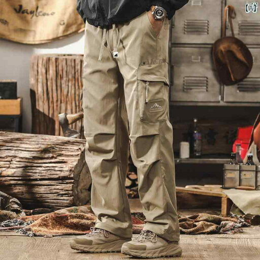 メンズ カジュアル 男性 オシャレ アメリカ レトロ ワークウェア パンツ 男性用 秋 アウトドア 機能的 ストレート 空挺 部隊 メンズ カジュアル 男性 オシャレ アメリカ レトロ ワークウェア パンツ 男性用 秋 アウトドア 機能的 ストレート 空挺 部隊
