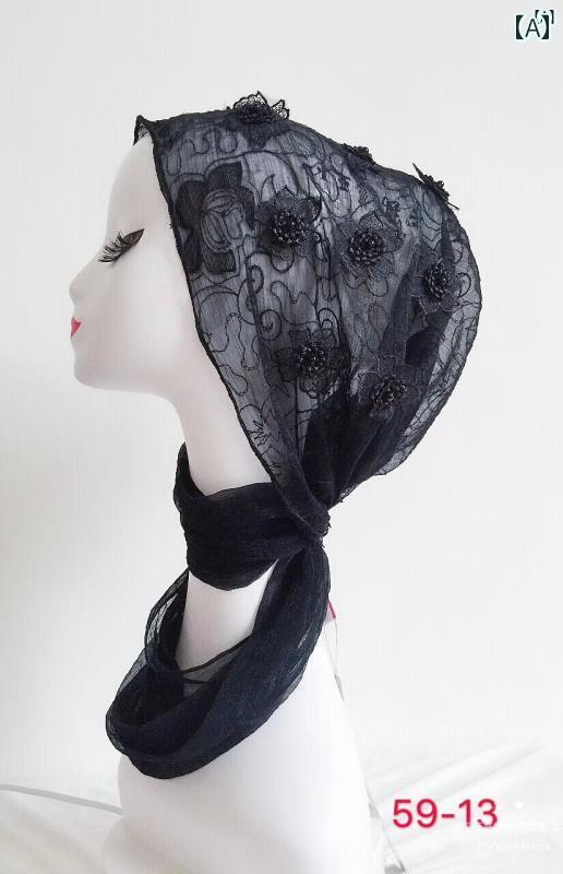 ガーゼ スカーフ 帽子 レディース プルオーバー ヒジャブ ヤスミ ノ 便利 日焼け防止 薄手