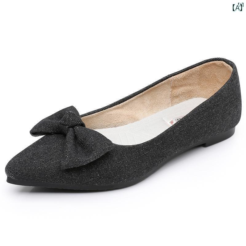 レディース オシャレ　靴　レディース 古風 布靴 春秋 平 浅い口 デニム シングル シューズ ソフト ソール 作業靴