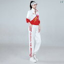 レディース ファッション オシャレ トレーニング スクエアダンス 服 スーツ 半袖 ダンス 中国 レッド エアロビクス スポーツウェア チーム ユニフォーム パ...