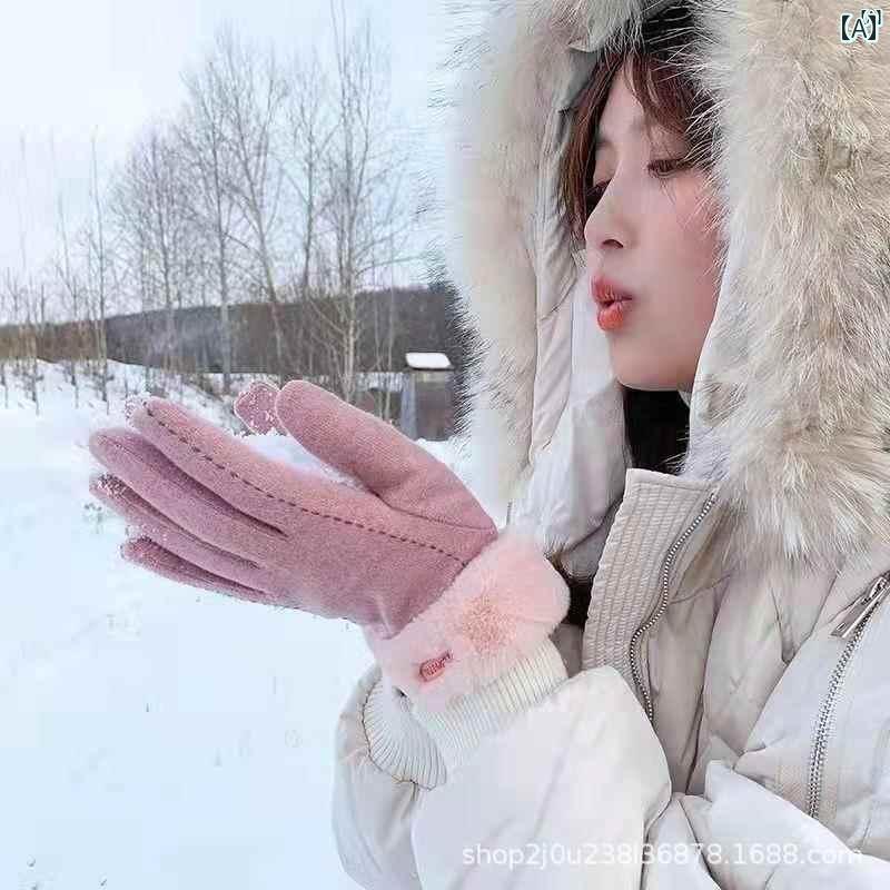 ファッション　ファッション小物　小物　オシャレ レディース かわいい 冬用 サイクリング グローブ 暖..