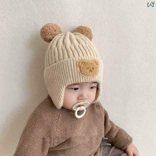 ファッション ファッション小物 小物 オシャレ ベビー ウール 帽子 かわいい クマ 耳保護 子供用 冬用 厚く 暖かい ニット 幼児 ファッション ファッション小物 小物 オシャレ ベビー ウール 帽子 かわいい クマ 耳保護 子供用 冬用 厚く 暖かい ニット 幼児