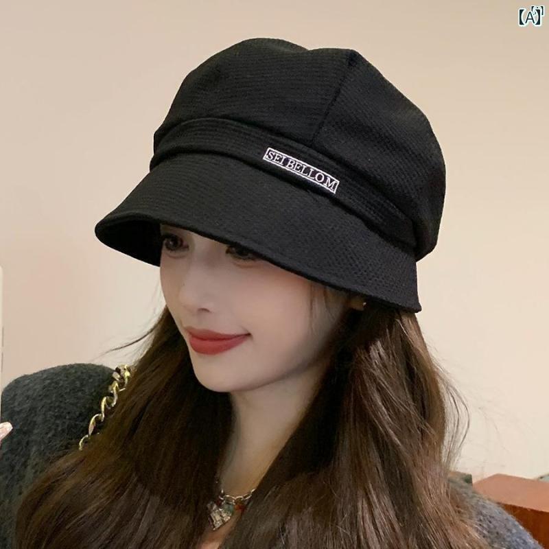 ファッション　ファッション小物　小物　オシャレ レディース 冬用 帽子 ママ ファッション 快適 秋冬 漁師 ひさし 八角 おしゃれ小顔(4)