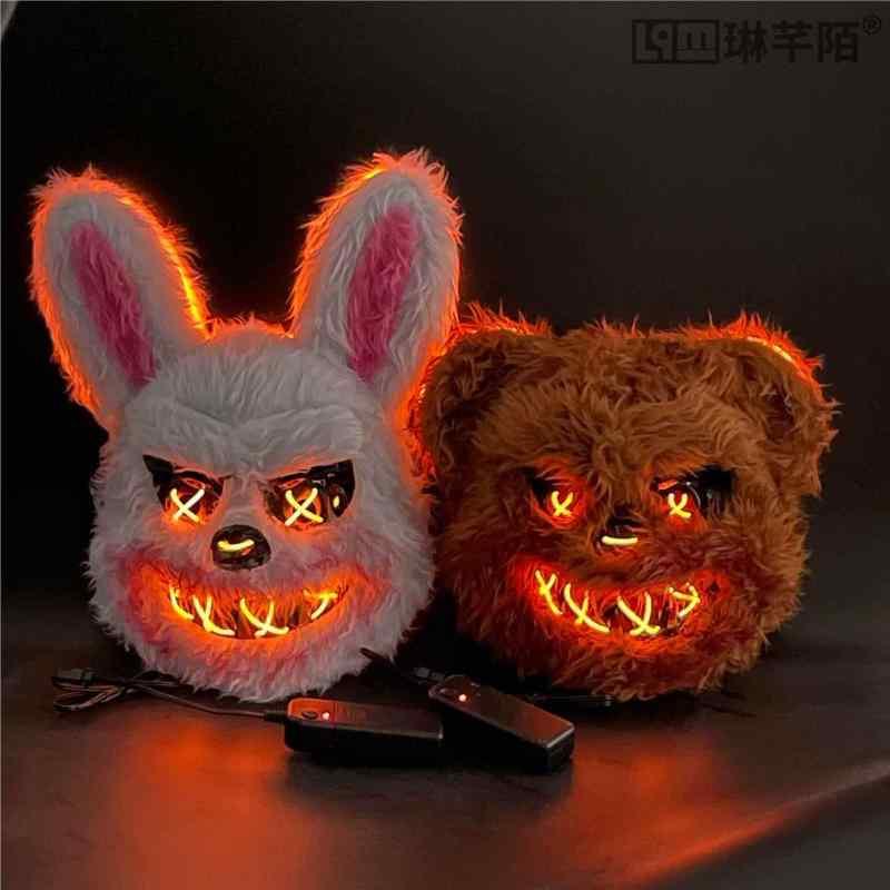 ファッション　ファッション小物　小物　オシャレ ハロウィーン 夜 装飾 小道具 JK 悪魔 ウサギ マスク バー パーティー ホラー 雰囲気 シーン レイアウト フェイスマスク