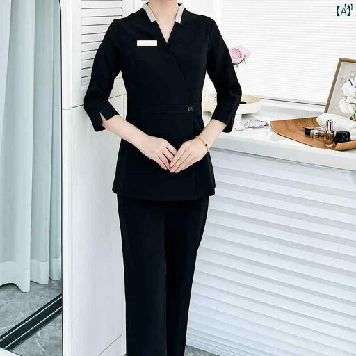 レディース チュニック オシャレ 仕事着 かわいい 韓国 美容院 美容師 オーバー オール センター ナース スーツ 整形 病院 服 七分袖 レディース チュニック オシャレ 仕事着 かわいい 韓国 美容院 美容師 オーバー オール センター ナース スーツ 整形 病院 服 七分袖
