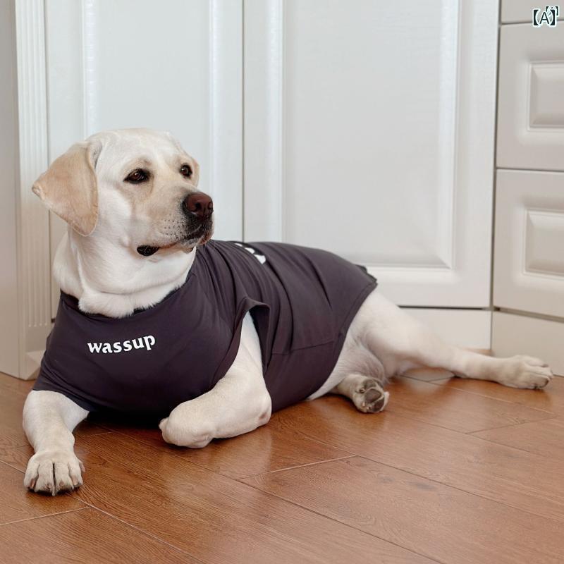 大型 犬用 犬 服 ラブラドール ゴールデンレトリバー用 薄手 夏用 ノースリーブ 抜け毛 防止