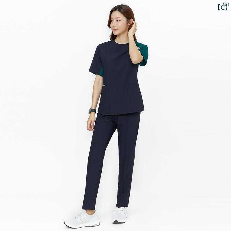 レディース チュニック　オシャレ　仕事着　かわいい 韓国 口腔 歯科用 手洗い 服 半袖 耐久性 作業着 手術 セット ブラシ 手 アイケア