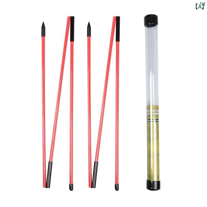 ゴルフ 三つ 折り 方向 指示 棒 練習用 補助 初心者 トレーニング 用品