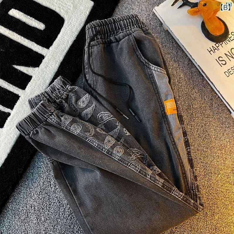メンズ ファッショオン オシャレ カジュアル 男性 ジーンズ メンズ 夏 薄手たり インス ウエスト ゴム 巾着 レギンス メンズパンツ 九分丈 パンツ U