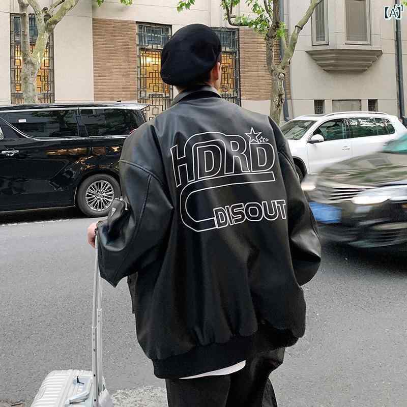 メンズ　ファッショオン　オシャレ　カジュアル　男性 春秋 大きいサイズ 野球 ジャケット 学生 Pu レザージャケット オートバイ