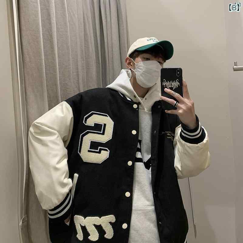 メンズ　ファッショオン　オシャレ　カジュアル　男性 春 大きいサイズ 野球 ユニフォーム ジャケット 若々しい 男性 刺繍 ワークウェア アメリカン