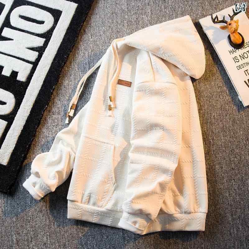 メンズ ファッショオン オシャレ カジュアル 男性 ヘビーウェイト アメリカン レトロ ワッフル スウェットシャツ メンズ 春秋 ハイエンド フード付き ジャケット