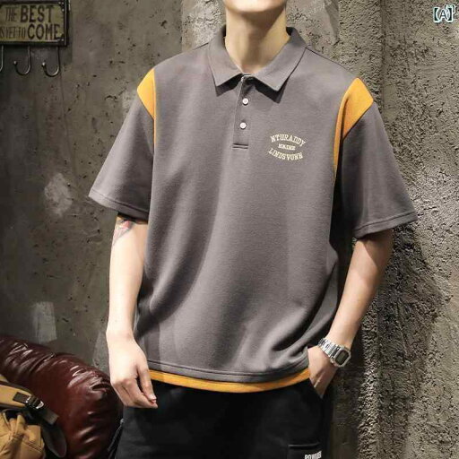 メンズ ファッショオン オシャレ カジュアル 男性 高級 品質 ポロシャツ Tシャツ 半袖 夏 ファッション フェイク 2点 トップ メンズ ファッショオン オシャレ カジュアル 男性 高級 品質 ポロシャツ Tシャツ 半袖 夏 ファッション フェイク 2点 トップ