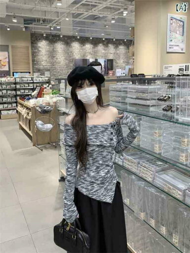 レディース ファッション レディース オシャレ かわいい 綺麗 上品 フランス ワンショルダー スリット オフショルダー 長袖 トップ 初秋 ミドル丈 レザースカート ファッション スーツ レディース ファッション レディース オシャレ かわいい 綺麗 上品 フランス ワンショルダー スリット オフショルダー 長袖 トップ 初秋 ミドル丈 レザースカート ファッション スーツ