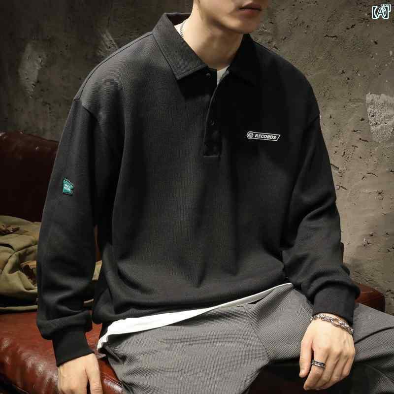 メンズ　ファッショオン　オシャレ　カジュアル　男性 アメリカン ハイエンド スウェットシャツ インナー 秋冬 たり 大きいサイズ ポロシャツ ジャケット