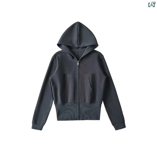 レディース ファッション レディース オシャレ かわいい 綺麗 上品 秋冬 アメリカン グレー フード付き スウェットシャツ ジャケット ジッパー カーディガン ショート トップ レディース ファッション レディース オシャレ かわいい 綺麗 上品 秋冬 アメリカン グレー フード付き スウェットシャツ ジャケット ジッパー カーディガン ショート トップ