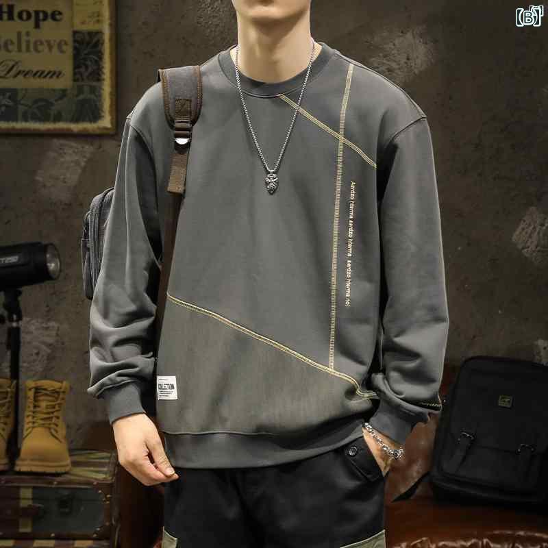 メンズ　ファッショオン　オシャレ　カジュアル　男性 アメリカン ストリート 400 グラム ヘビーウェイト スウェットシャツ 秋冬 ハイエンド テクスチャ 刺繍 トップ ジャケット