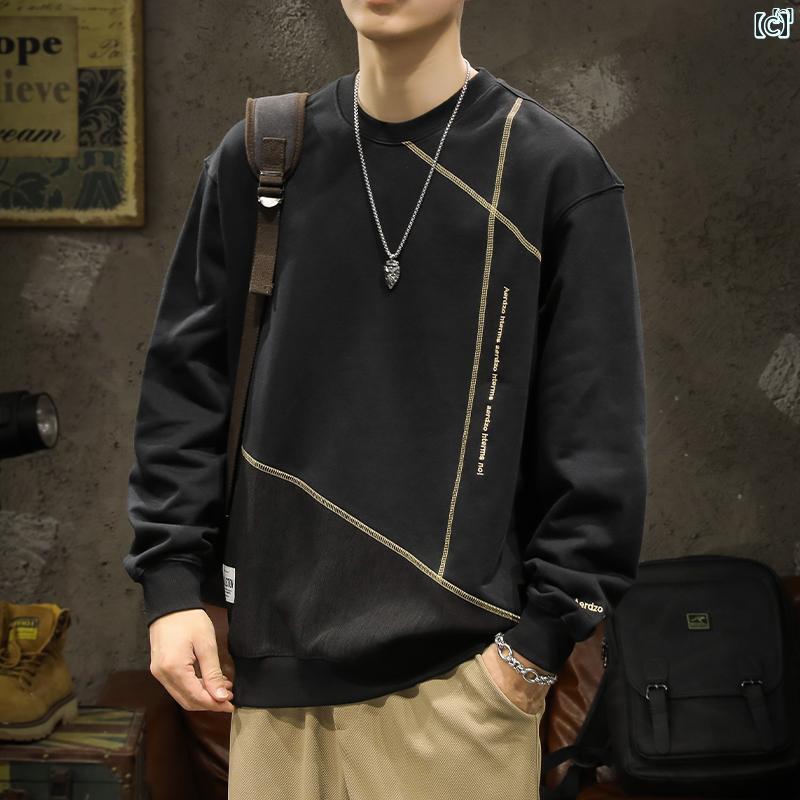メンズ　ファッショオン　オシャレ　カジュアル　男性 アメリカン ストリート 400 グラム ヘビーウェイト スウェットシャツ 秋冬 ハイエンド テクスチャ 刺繍 トップ ジャケット