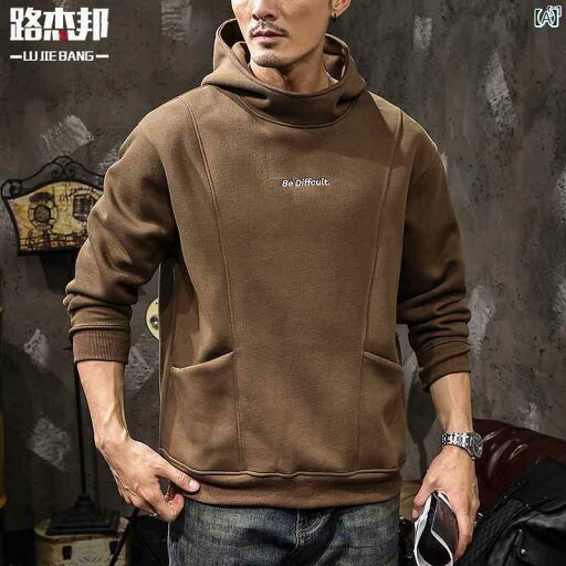メンズ ファッショオン オシャレ カジュアル 男性 アメリカン レトロ シンプル 刺繍入り フード付き スウェットシャツ 男性用 秋冬 メンズ トップ 長袖 Tシャツ メンズ ファッショオン オシャレ カジュアル 男性 アメリカン レトロ シンプル 刺繍入り フード付き スウェットシャツ 男性用 秋冬 メンズ トップ 長袖 Tシャツ
