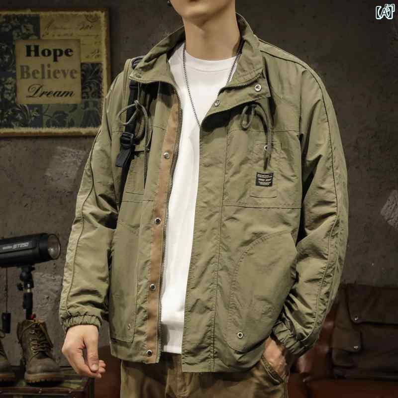 メンズ　ファッショオン　オシャレ　カジュアル　男性 マウンテン アウトドア レトロ ワークジャケット メンズ 春秋 カジュアル ジャケット 製
