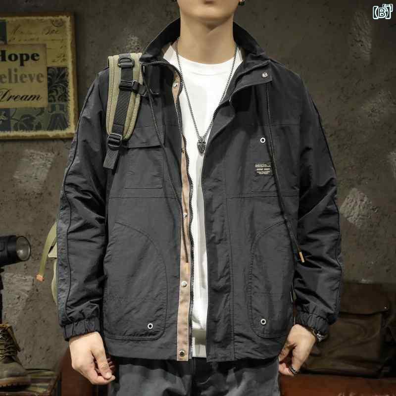 メンズ　ファッショオン　オシャレ　カジュアル　男性 マウンテン アウトドア レトロ ワークジャケット メンズ 春秋 カジュアル ジャケット 製