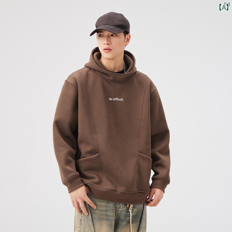 メンズ ファッション オシャレ カジュアル 男性 アメリカ ハイエンド フード付き スウェットシャツ セーター 厚手 ヘビーウェイト 大きいサイズ ジャケット